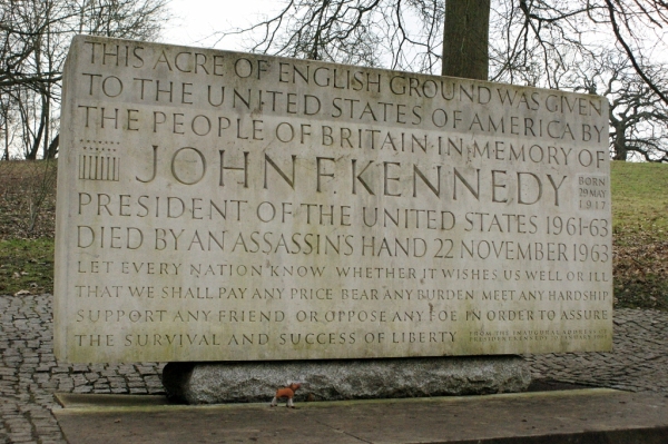 Memorial to JFK, technically US soil