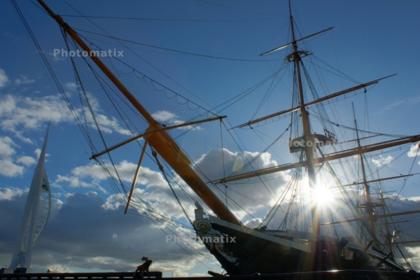 HMS Warrior and the Spinnaker Tower